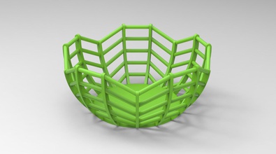 lattice fruit bowl 2 housewares latiice 3d print model - Mito3D
