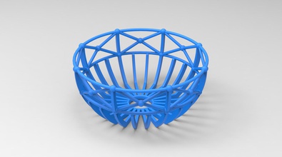 Gitter fruit bowl 3 Haushaltswaren Schüssel Obstschale Obst 3d print model - Mito3D