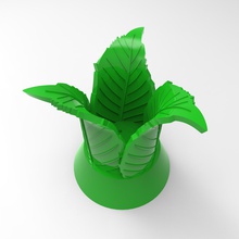leaf pot housewares potted plant 3d print model - Mito3D