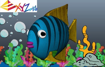 lego inspired angel fish toys angelfish colored model printer textured toy 3d print model - Mito3D