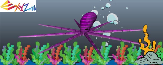 lego inspiré de poulpe jouet les jouets art modèle couleur l'imprimante l'artisanat texturé 3d print model - Mito3D