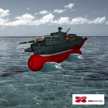 lego inspirado navio de guerra brinquedos modelo colorido cor da impressora davinci texturizado brinquedo 3d print model - Mito3D