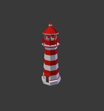 lighthouse 1 education color house light mixed bag red texture 3d print model - Mito3D