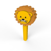 lion peg housewares clip holder 3d print model - Mito3D
