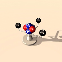 lithium-atomic-Modell Bildung atomic-Modell Elemente lithium 3d print model - Mito3D