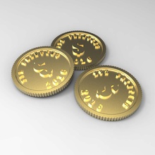 perdu penny jour xyz pièce de monnaie art 3d print model - Mito3D