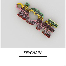 love keychain art color 3d print model - Mito3D
