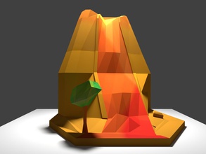 low-poly-mountain2 - Spielzeug 3d print model - Mito3D