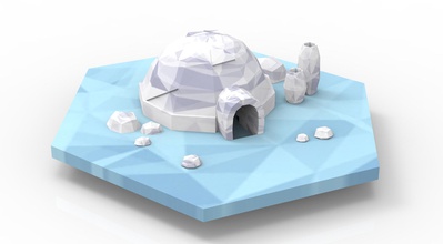 low poly - igloo toys 3d print model - Mito3D