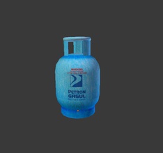 lpg 3 petron gasul Haushaltswaren blau Farbe mixed bag Texturen 3d print model - Mito3D