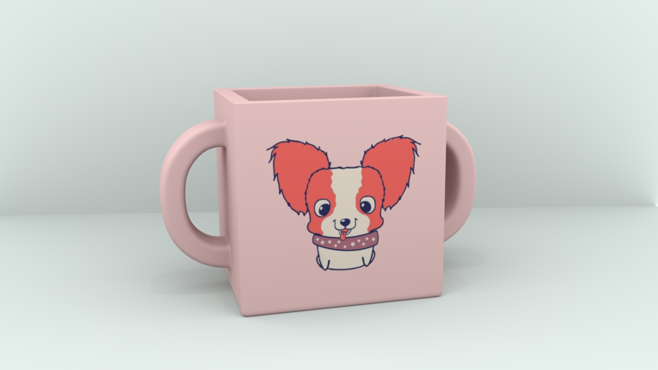 lucky dog taza artículos para el hogar 2018 chino color perro la nuevo año 3D print model - Mito3D