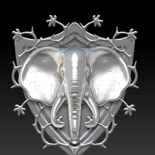 magnet african animal elephant ufficio magnete nobel sla 3d print model - Mito3D