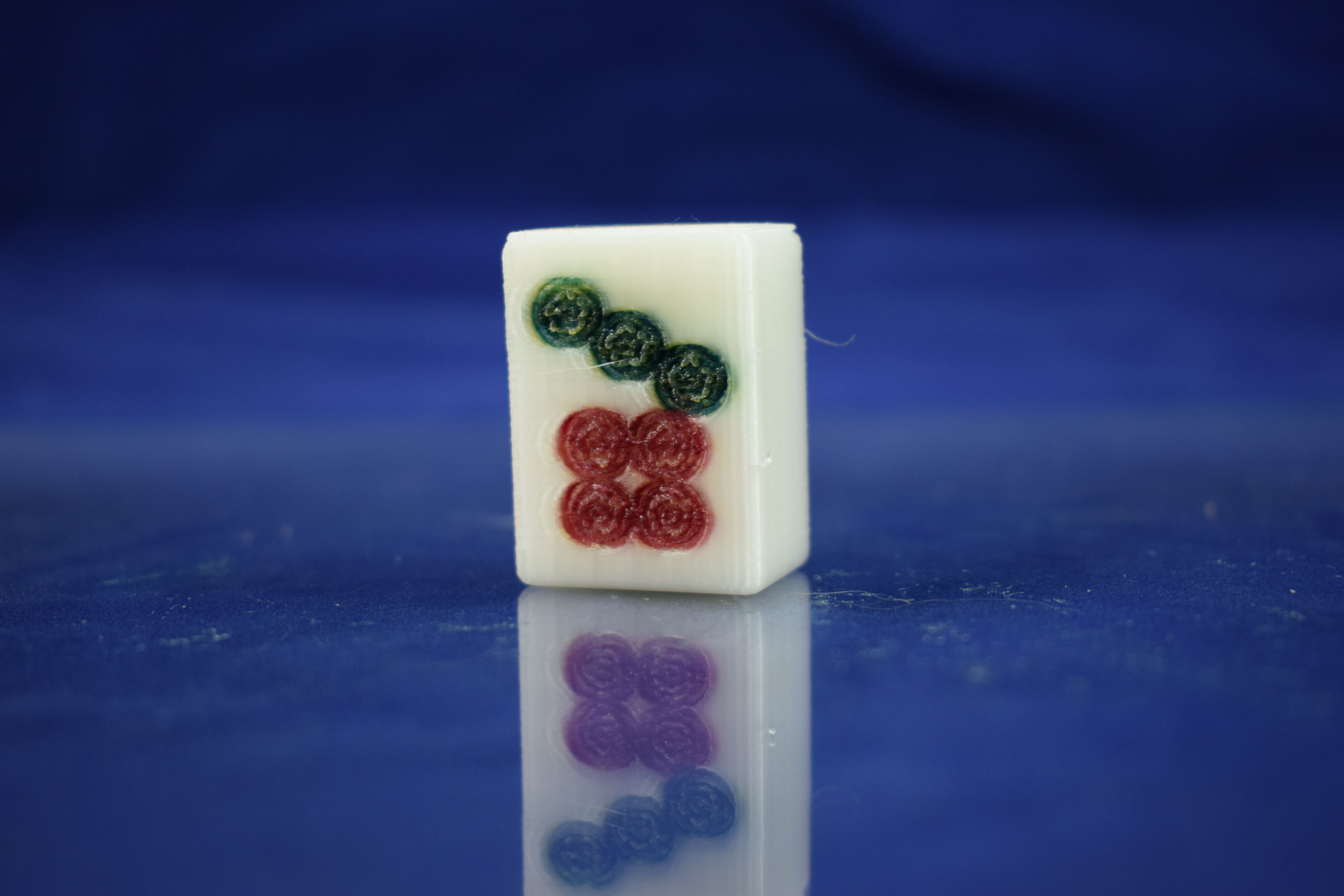 Mahjong 7 Punkte Fliese twiesner Farbe Spiel 3D print model - Mito3D