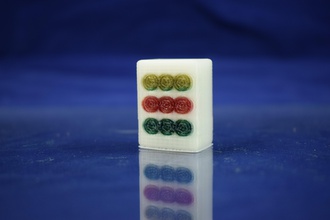 mahjong 9 pontos telha brinquedos de cor jogo 3d print model - Mito3D