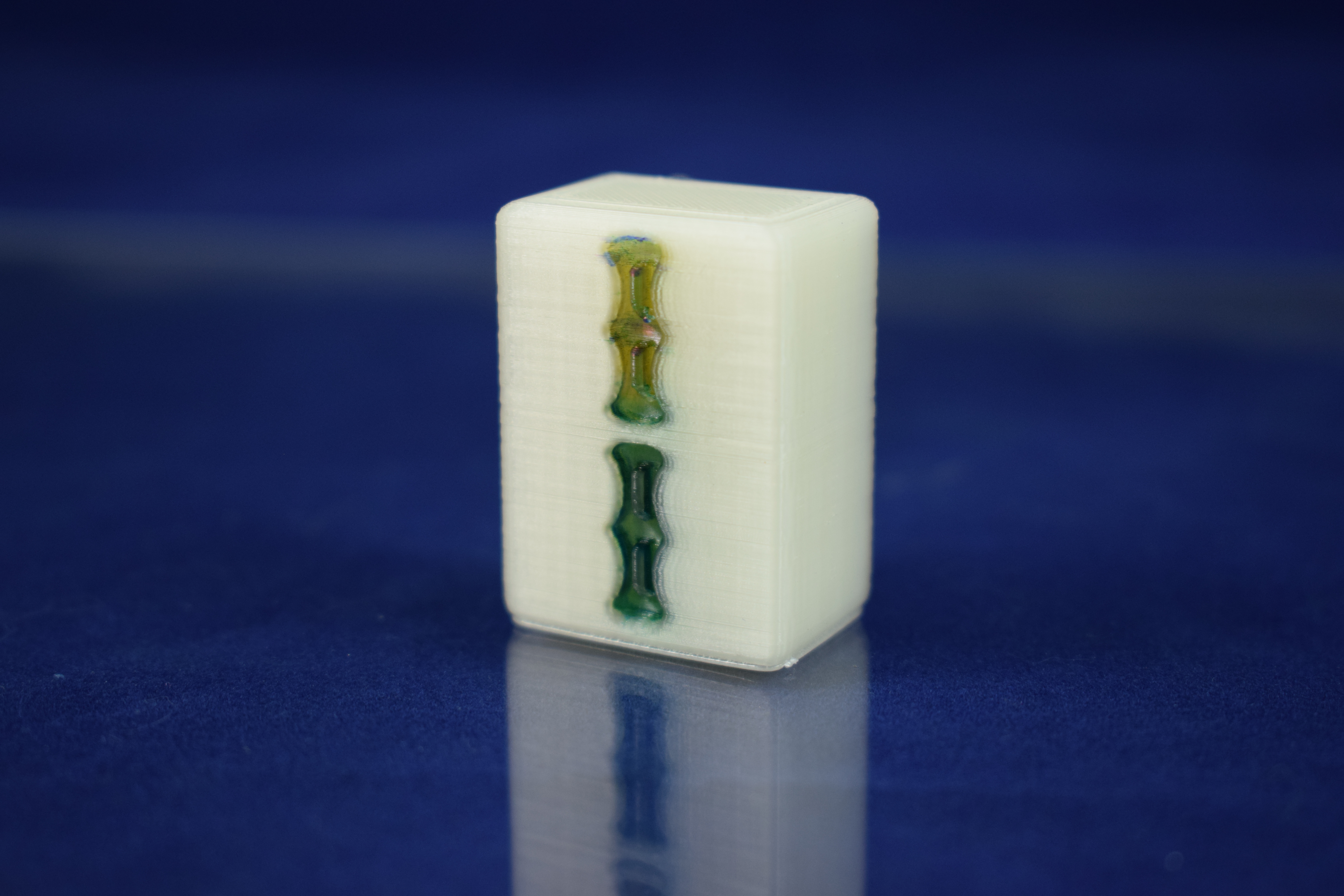 mahjong di bambù 2 tile i giocattoli colore gioco piastrella 3D print model - Mito3D