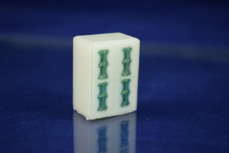 mahjong de bambu bloco 4 brinquedos cor jogo telha 3d print model - Mito3D