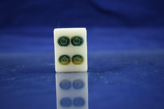 mahjong tile 4 dots toys color game 3d print model - Mito3D