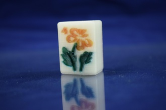 4 mahjong çini çiçek oyuncaklar renk oyun karo 3d print model - Mito3D