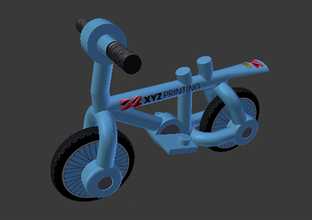 mailman Fahrrad - Spielzeug Farbe Farbe-Modell lego E-mail post Postbote Briefträger 3d print model - Mito3D