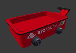mailman Wagen - Spielzeug Warenkorb Farbe Farbe-Modell lego E-mail post Postbote 3d print model - Mito3D