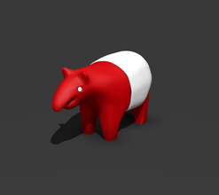 le tapir malais 20 duo 3d print model - Mito3D