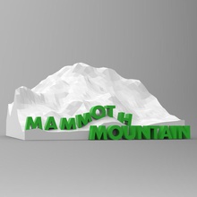 mammoth mountain art les sports d'hiver 3d print model - Mito3D