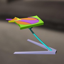 manta de la cometa los juguetes vuelo kite oficina cielo 3d print model - Mito3D