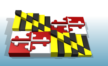 Maryland Flagge 3d Kunst 3d print model - Mito3D