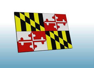 Maryland Flagge Kunst Chrisrau Farbe md 3d print model - Mito3D