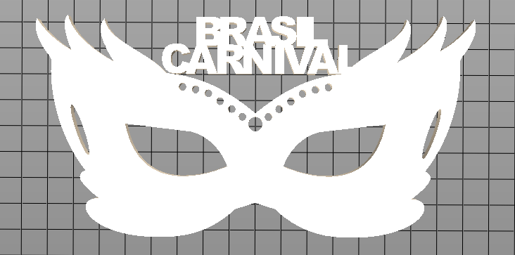 mask brasil carnival art 3D print model - Mito3D