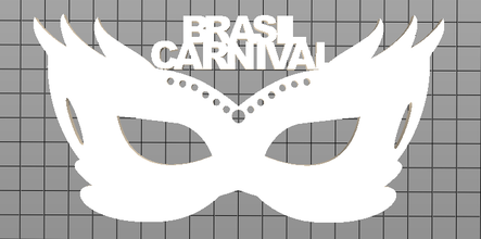mask brasil carnival art 3d print model - Mito3D