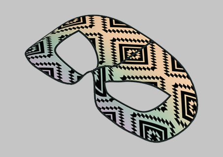 máscara tian azteca color modelo mascarada patrón 3d print model - Mito3D