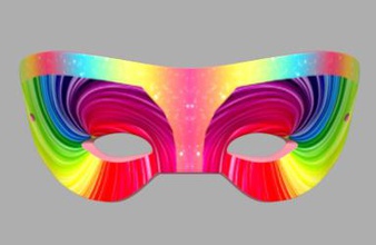 masquerade Maske Mode Farbe 3d print model - Mito3D