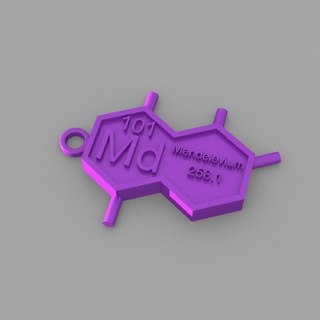 md Mendeleïev key ring lemsanité xyzprinting free downloadable 3D modèles mode Md Key éléments porte clés périodique table 3d print model - Mito3D