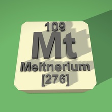 meitnerium periodic table fridge magnet education 3d print model - Mito3D