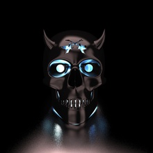 metal head skull lantern art halloween 3d print model - Mito3D