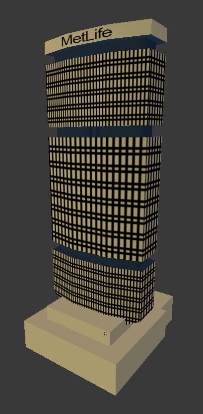 metlife construcción de edificios famosos art famoso edificio building 3D print model - Mito3D