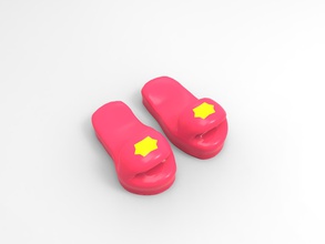 mh-br-pantofola 2 i giocattoli arredamento display piede di usura casa in miniatura pantofola giocattolo 3d print model - Mito3D