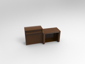 mh-br-tv desktop tabella i giocattoli la camera da letto casa in miniatura tv 3d print model - Mito3D