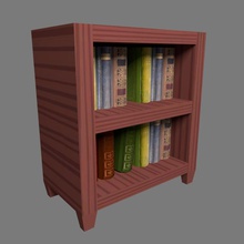 mh-lr-books toys book books display living room miniature house 3d print model - Mito3D