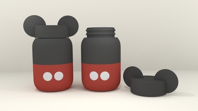 mickey mouse candy container housewares color houseware 3d print model - Mito3D