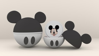 mickey mouse almuerzo contenedor artículos para el hogar color casa ratón 3d print model - Mito3D