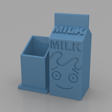 Milch-Kasten-Kanister Milch am Tag - Spielzeug Milch-box 3d print model - Mito3D