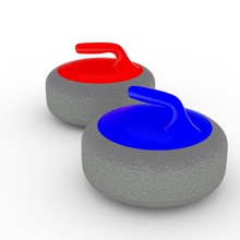 mini curling stone art cool day 3d print model - Mito3D