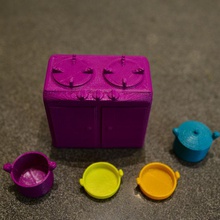 mini muebles de cocina paquete los juguetes 3d print model - Mito3D
