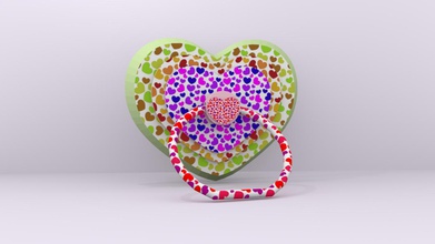 mini Herz-Handy stehen Mode Handy Farbe Herz Halter stand valentines 3d print model - Mito3D
