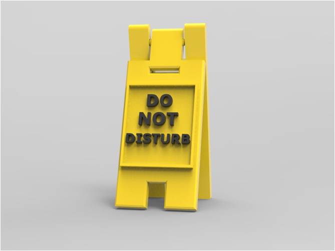 mini sign stand do not disturb office ministand table 3D print model - Mito3D