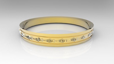 minimalistischen Armreif Mode bangle Juwelen jwelry Frau 3d print model - Mito3D