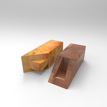 gegehrte Ecke Schwalbenschwanz-Gelenk Kunst capsula die Holzbearbeitung 3d print model - Mito3D