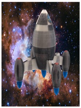 model rocket art color toy 3d print model - Mito3D